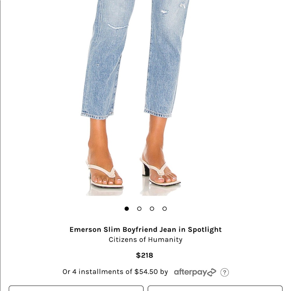 NWT Emerson Slim Boyfriend Jean in Spotlight